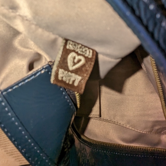 Coach Poppy liquid gloss soft navy patent leather tote.18674 - Picture 11 of 15